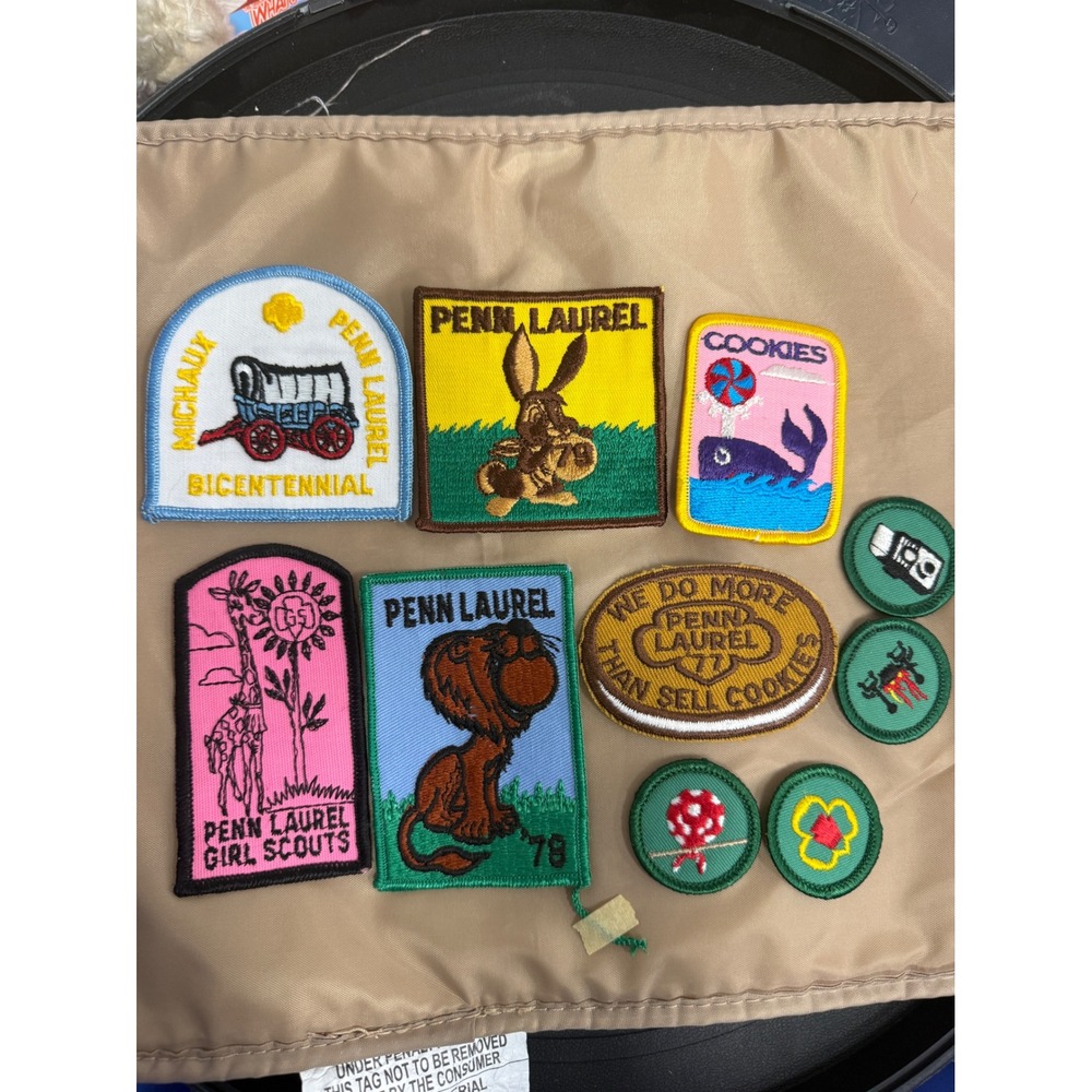 Vintage Girl Scouts Penn Laurel Council Patches 1970s Cookie Bicentennial 10pc